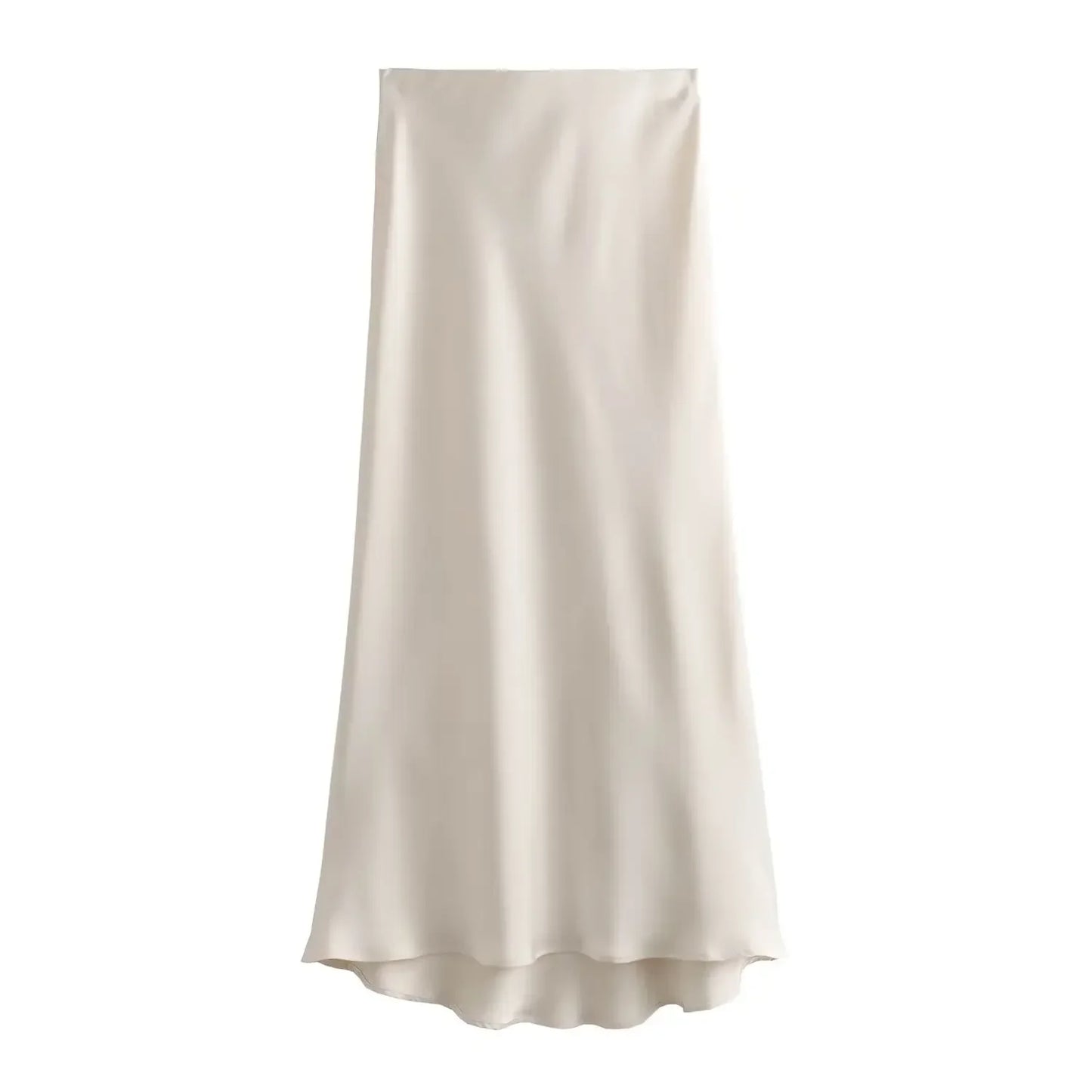 New chic fashion multi color satin texture skirt
