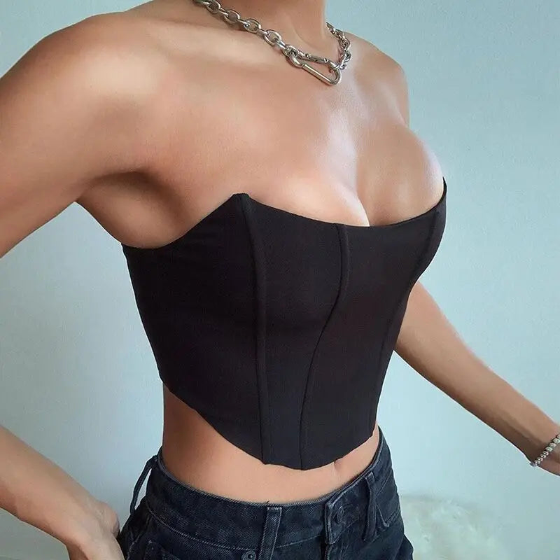 Sleeveless Off Shoulder Sexy Corset Top